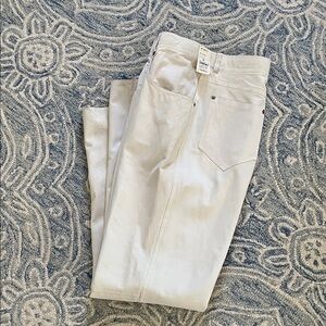 Genny Italian White Suede Trousers